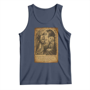 Virgin Mary Tank Top Angel Gabriel Luke 1:30 Christian TS14 Navy Print Your Wear
