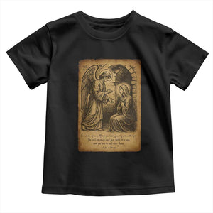 Virgin Mary Toddler T Shirt Angel Gabriel Luke 1:30 Christian TS14 Black Print Your Wear