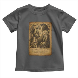 Virgin Mary Toddler T Shirt Angel Gabriel Luke 1:30 Christian TS14 Dark Heather Print Your Wear
