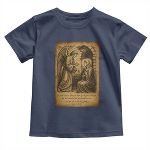 Virgin Mary Toddler T Shirt Angel Gabriel Luke 1:30 Christian TS14 Navy Print Your Wear