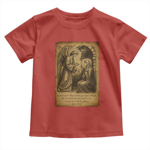 Virgin Mary Toddler T Shirt Angel Gabriel Luke 1:30 Christian TS14 Red Print Your Wear