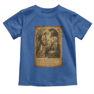 Virgin Mary Toddler T Shirt Angel Gabriel Luke 1:30 Christian TS14 Royal Blue Print Your Wear