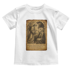 Virgin Mary Toddler T Shirt Angel Gabriel Luke 1:30 Christian TS14 White Print Your Wear