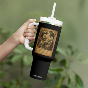 Virgin Mary Tumbler With Handle Angel Gabriel Luke 1:30 Christian TS14 Print Your Wear