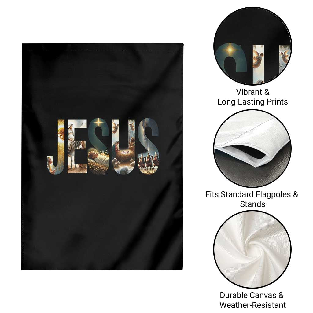 Jesus Christmas Garden Flag Nativity Holy Night Christian Faith TS14 Print Your Wear