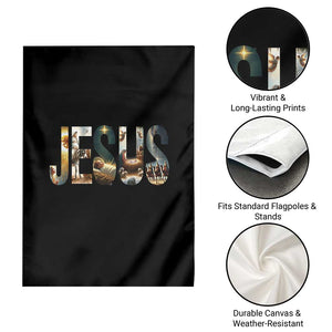 Jesus Christmas Garden Flag Nativity Holy Night Christian Faith TS14 Print Your Wear