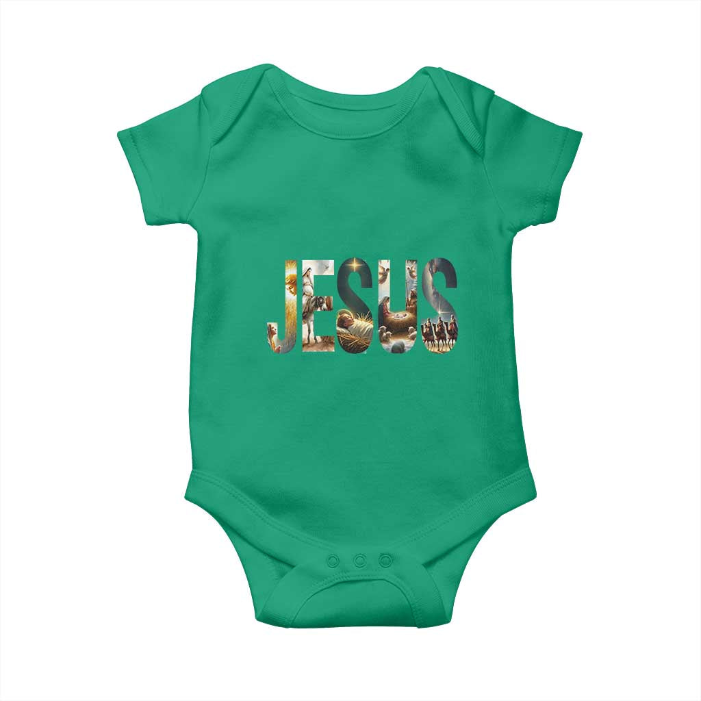 Jesus Christmas Baby Onesie Nativity Holy Night Christian Faith TS14 Irish Green Print Your Wear
