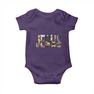 Jesus Christmas Baby Onesie Nativity Holy Night Christian Faith TS14 Purple Print Your Wear