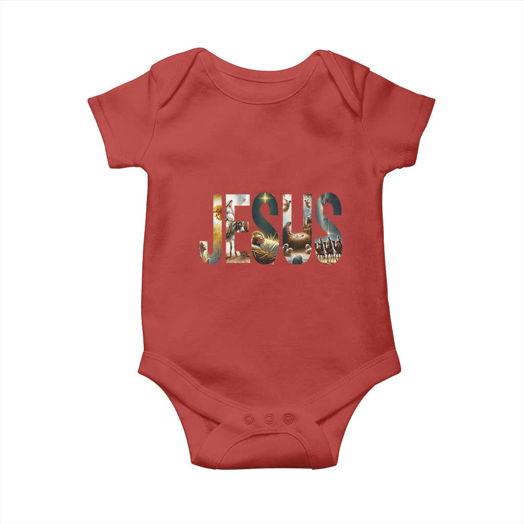 Jesus Christmas Baby Onesie Nativity Holy Night Christian Faith TS14 Red Print Your Wear