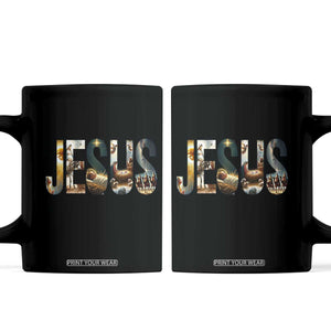 Jesus Christmas Coffee Mug Nativity Holy Night Christian Faith TS14 Black Print Your Wear