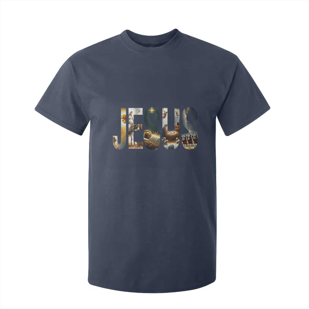 Jesus Christmas T Shirt For Kid Nativity Holy Night Christian Faith TS14 Navy Print Your Wear