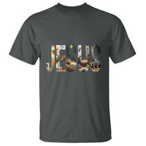 Jesus Christmas T Shirt Nativity Holy Night Christian Faith TS14 Dark Heather Print Your Wear