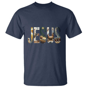 Jesus Christmas T Shirt Nativity Holy Night Christian Faith TS14 Navy Print Your Wear