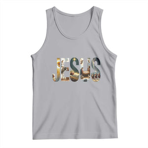 Jesus Christmas Tank Top Nativity Holy Night Christian Faith TS14 Athletic Heather Print Your Wear