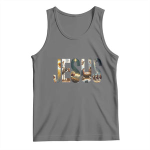 Jesus Christmas Tank Top Nativity Holy Night Christian Faith TS14 Black Heather Print Your Wear