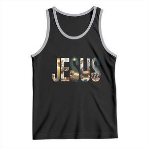 Jesus Christmas Tank Top Nativity Holy Night Christian Faith TS14 Black Athletic Heather Print Your Wear