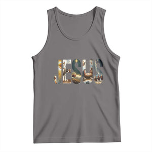 Jesus Christmas Tank Top Nativity Holy Night Christian Faith TS14 Deep Heather Print Your Wear