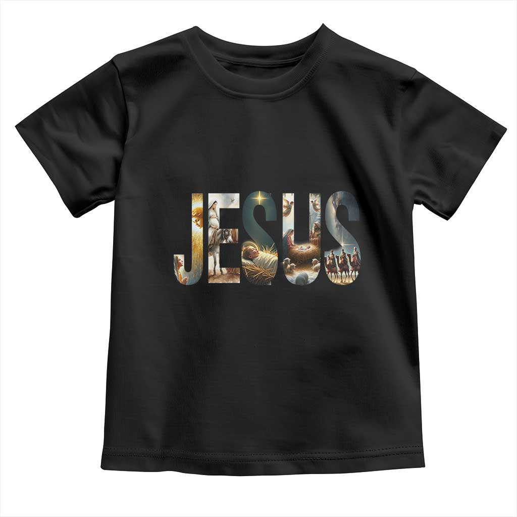 Jesus Christmas Toddler T Shirt Nativity Holy Night Christian Faith TS14 Black Print Your Wear