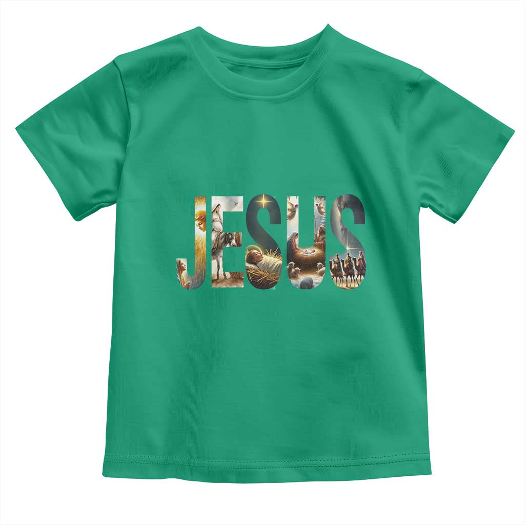 Jesus Christmas Toddler T Shirt Nativity Holy Night Christian Faith TS14 Irish Green Print Your Wear