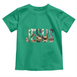 Jesus Christmas Toddler T Shirt Nativity Holy Night Christian Faith TS14 Irish Green Print Your Wear