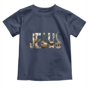 Jesus Christmas Toddler T Shirt Nativity Holy Night Christian Faith TS14 Navy Print Your Wear
