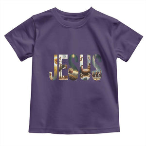 Jesus Christmas Toddler T Shirt Nativity Holy Night Christian Faith TS14 Purple Print Your Wear