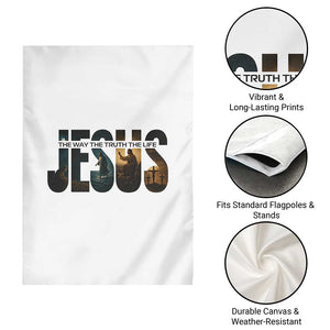 Jesus Christian Bible Garden Flag The Way The Truth The Life TS14 Print Your Wear