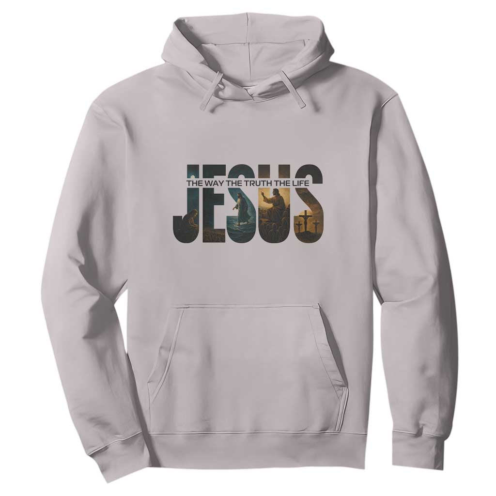 Jesus Christian Bible Hoodie The Way The Truth The Life TS14 Ice Gray Print Your Wear