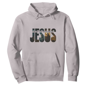 Jesus Christian Bible Hoodie The Way The Truth The Life TS14 Ice Gray Print Your Wear