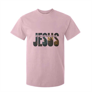 Jesus Christian Bible T Shirt For Kid The Way The Truth The Life TS14 Light Pink Print Your Wear
