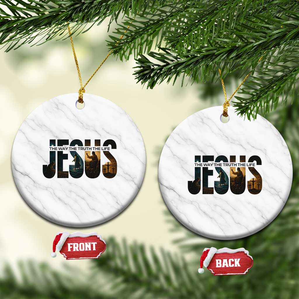 Jesus Christian Bible Ceramic Ornament The Way The Truth The Life TS14 1pc White Marble Print Your Wear
