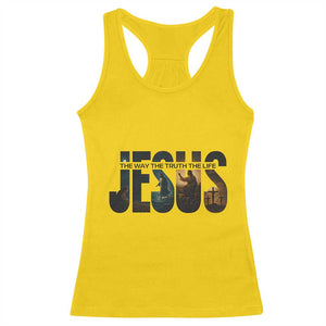 Jesus Christian Bible Racerback Tank Top The Way The Truth The Life - Print Your Wear
