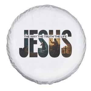Jesus Christian Bible Spare Tire Cover The Way The Truth The Life TS14 Print Your Wear