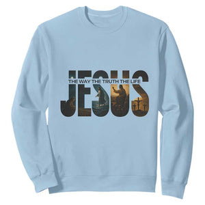 Jesus Christian Bible Sweatshirt The Way The Truth The Life - Print Your Wear