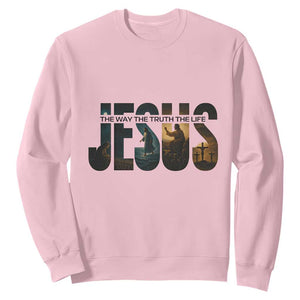 Jesus Christian Bible Sweatshirt The Way The Truth The Life - Print Your Wear
