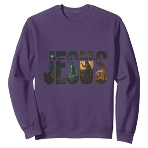 Jesus Christian Bible Sweatshirt The Way The Truth The Life - Print Your Wear