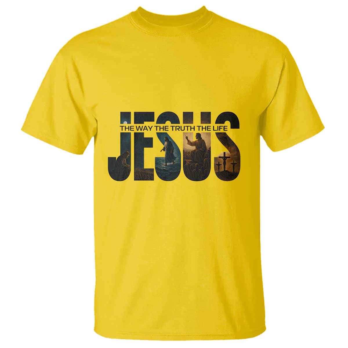 Jesus Christian Bible T Shirt The Way The Truth The Life TS14 Daisy Print Your Wear