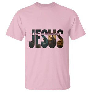 Jesus Christian Bible T Shirt The Way The Truth The Life TS14 Light Pink Print Your Wear