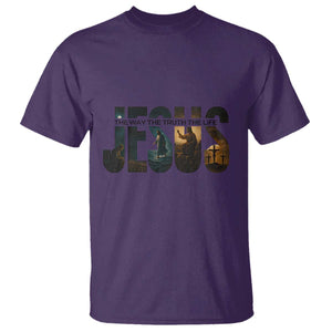 Jesus Christian Bible T Shirt The Way The Truth The Life TS14 Purple Print Your Wear