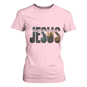 Jesus Christian Bible T Shirt For Women The Way The Truth The Life TS14 Light Pink Print Your Wear