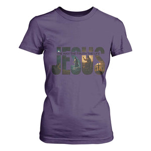 Jesus Christian Bible T Shirt For Women The Way The Truth The Life TS14 Purple Print Your Wear