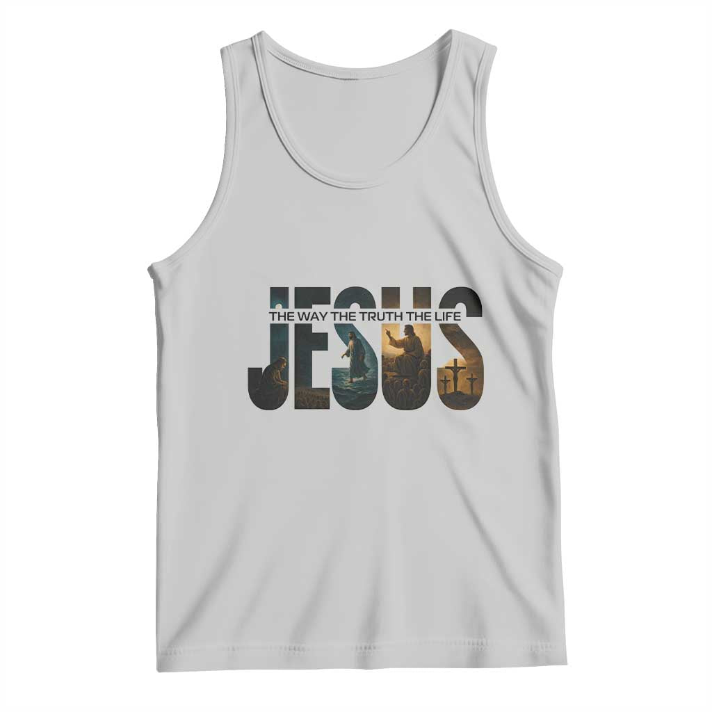 Jesus Christian Bible Tank Top The Way The Truth The Life TS14 Ash Print Your Wear