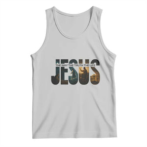 Jesus Christian Bible Tank Top The Way The Truth The Life TS14 Ash Print Your Wear