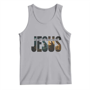 Jesus Christian Bible Tank Top The Way The Truth The Life TS14 Athletic Heather Print Your Wear