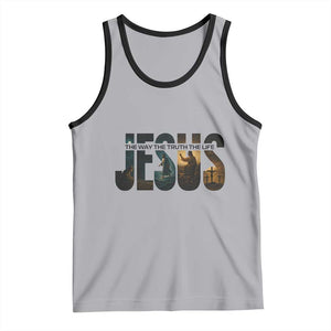 Jesus Christian Bible Tank Top The Way The Truth The Life TS14 Athletic Heather Black Print Your Wear