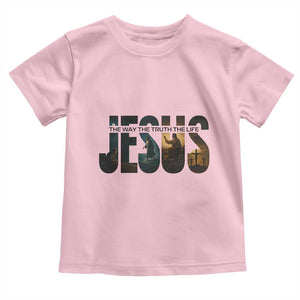 Jesus Christian Bible Toddler T Shirt The Way The Truth The Life TS14 Light Pink Print Your Wear