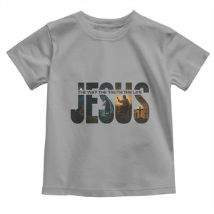Jesus Christian Bible Toddler T Shirt The Way The Truth The Life TS14 Sport Gray Print Your Wear
