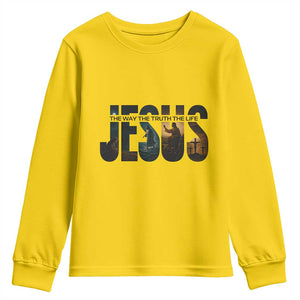 Jesus Christian Bible Youth Sweatshirt The Way The Truth The Life TS14 Daisy Print Your Wear
