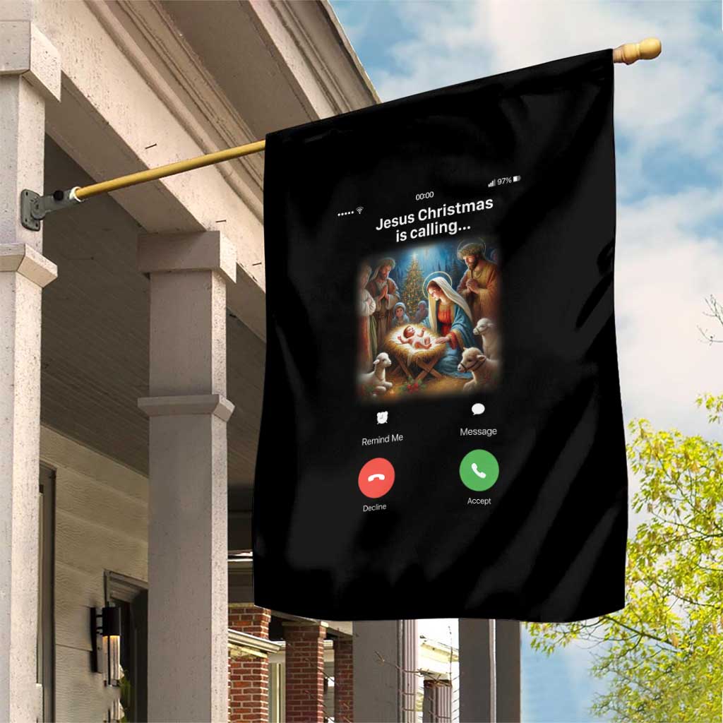 Jesus Christmas Garden Flag Video Call Nativity Scene Funny Christian Xmas TS14 Print Your Wear