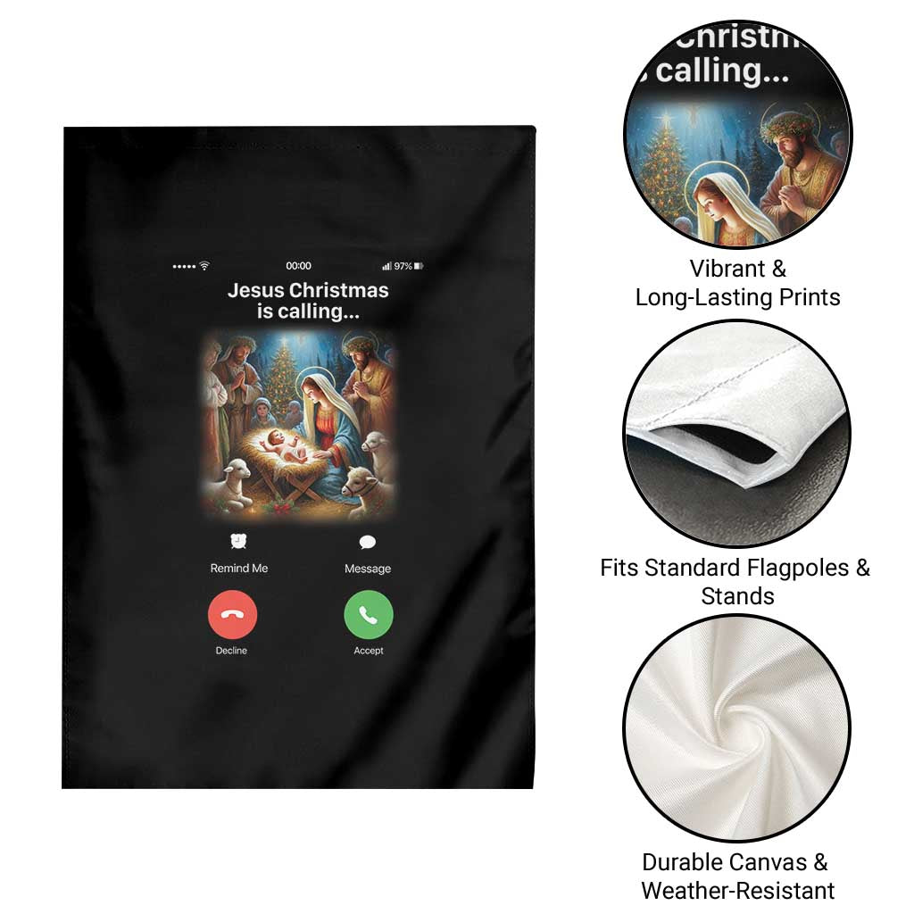 Jesus Christmas Garden Flag Video Call Nativity Scene Funny Christian Xmas TS14 Print Your Wear